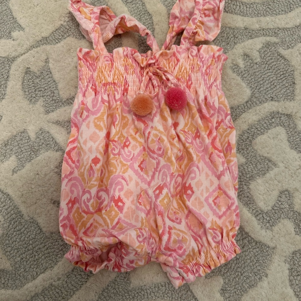 Jessica Simpson Soft Pink Baby Romper